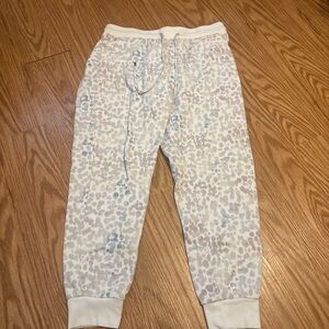 Stars Above Kids' White and Gray Patterned Sweatpants
